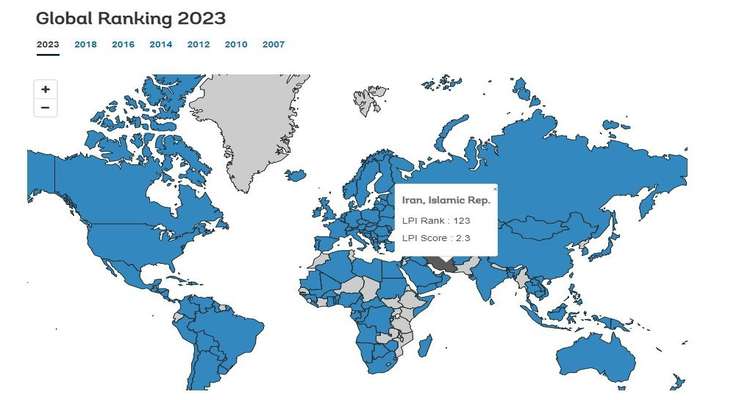 رتبه ۱۲۳ ایران در شاخص عملکرد لجستیک سال ۲۰۲۳