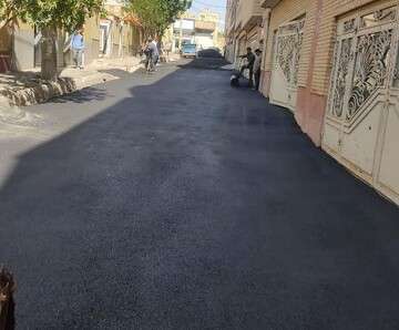 آسفالت ریزی در کوی نیروی هوایی ۵ اندیشه