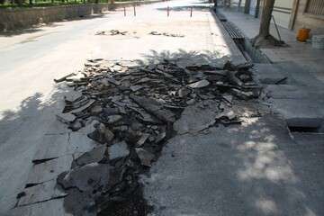 کاتر زنی و زیرسازی آسفالت در شهرک رازی