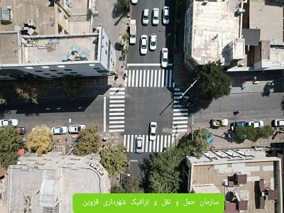 زیرساخت‌های خط‌کشی عابر پیاده در خیابان خیام قزوین بهسازی شد
