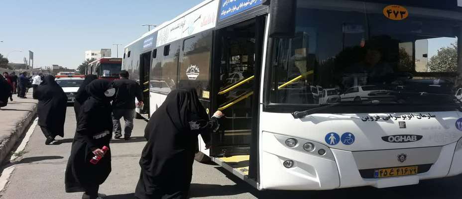ناوگان اتوبوسرانی شهرداری قزوین با ظرفیت صد در صدی به شهروندان خدمات رسانی می کنند