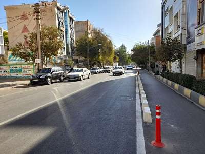 عملیات بازسازی و بهسازی مسیرهای دوچرخه خیابان بوعلی سینا تا تقاطع فردوسی انجام شد