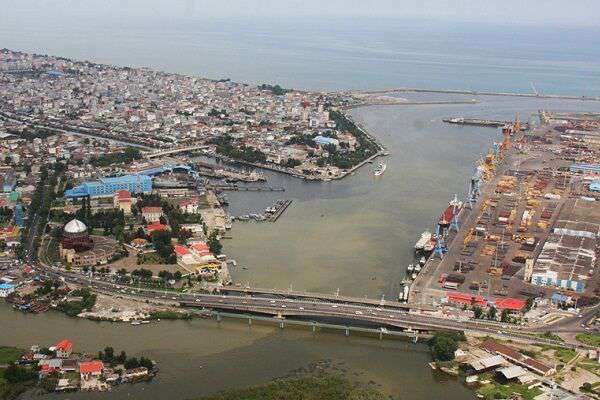 Anzali Port connects to the railway network