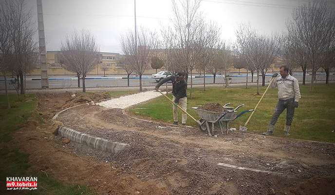 گام نهایی احداث مسیر دوچرخه سواری پروژه پارک خانواده شهرک خاوران
