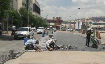 پروژه سنگفرش میدان شهید بهشتی