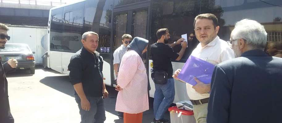 استقرار اتوبوس های ویژه رای گیری در تبریز