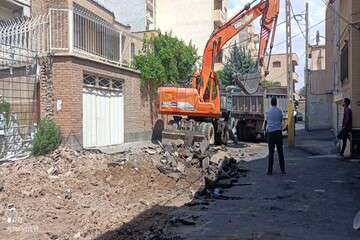 آغاز عملیات اجرای پروژه احداث پیاده راه در کوی شهید کفاش پور