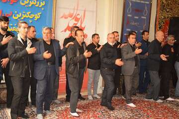 مراسم عزاداری حسینی در سازمان آتش نشانی تبریز برگزار شد