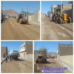 عملیات زیرسازی و آماده سازی جهت آسفالت خیابان حکمت و حکمت ۶ محله لاج