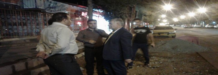 بازدید نماینده و شهردار از عملیات اجرایی فاضلاب شهری و آسفالت خیابانها