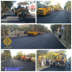 اجرای عملیات آسفالت خیابان ۷۲ تن شهید , در ادامه عملیات بهسازی خیابان مذکور