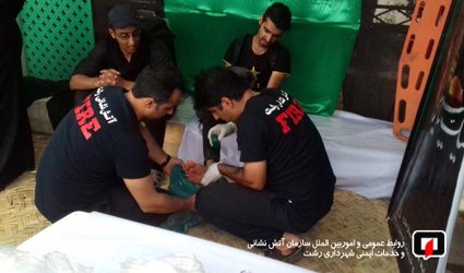 گزارش تصویری/خدمات رسانی آتش نشانان شهر باران به زائران اربعین حسینی /خدام العتره شهرداری رشت