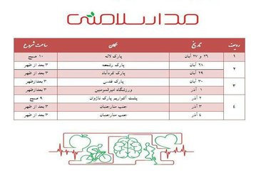 اجرای ویژه برنامه "مدار سلامتی" در مناطق ۱۵گانه اصفهان